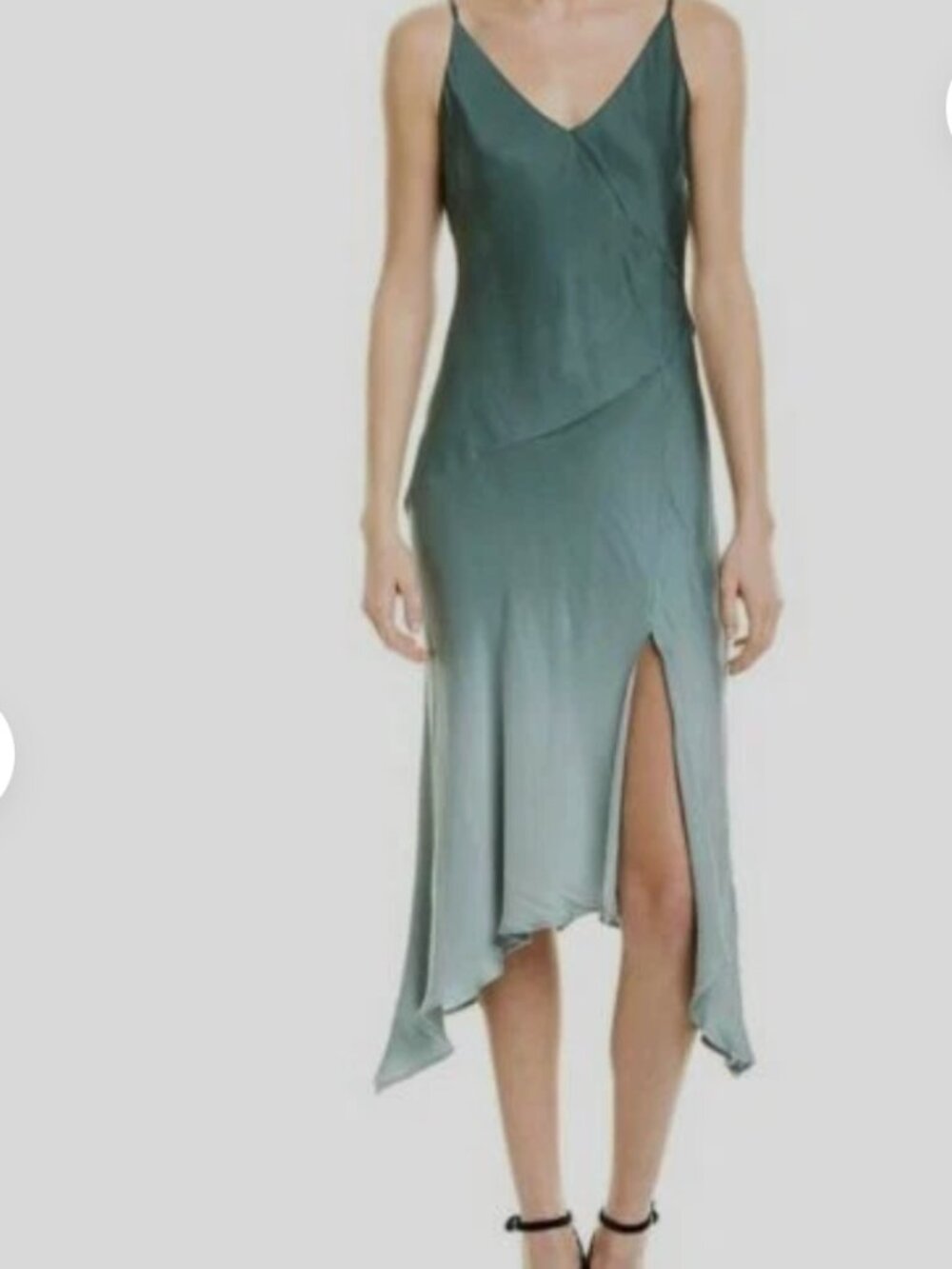 NWT Green Slip Dress Midi Sz Medium Whimsy Fairy YFB Young Fabulous & Broke